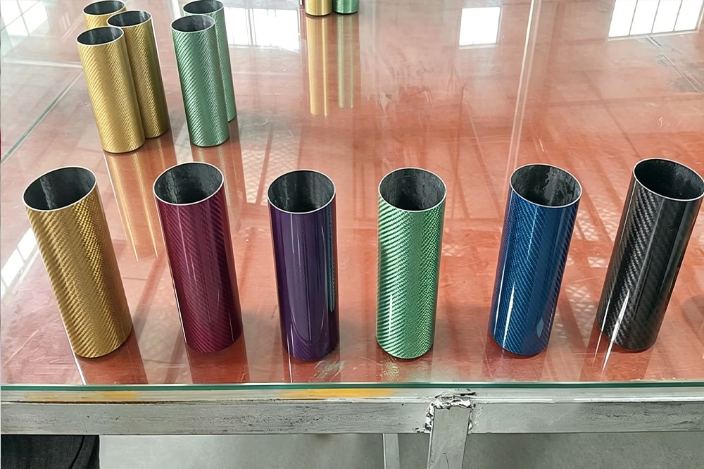 多色碳纤维短管